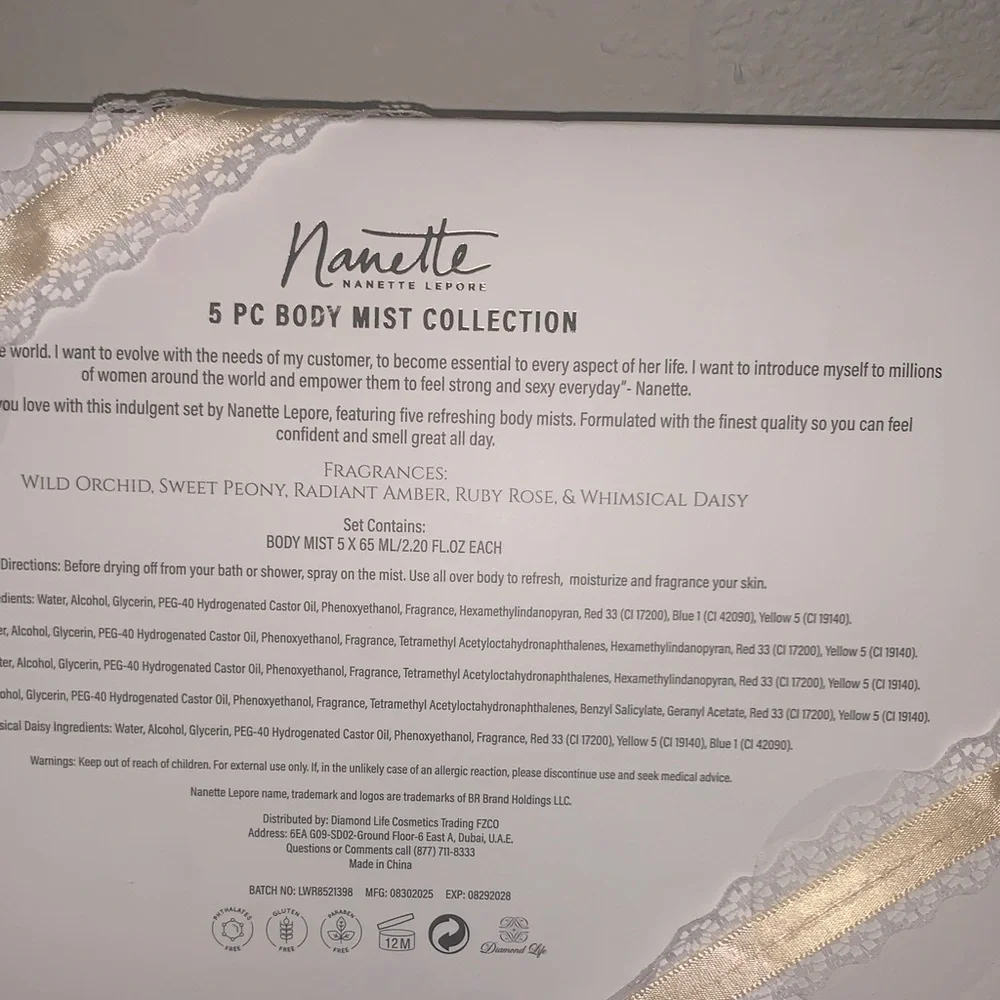 Nanette Lepore Women's Body Mist Collection with Gold and Cream Accents - Picture 5 of 7